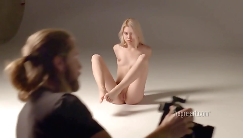 Hot shemale fucked by a dildo and friend