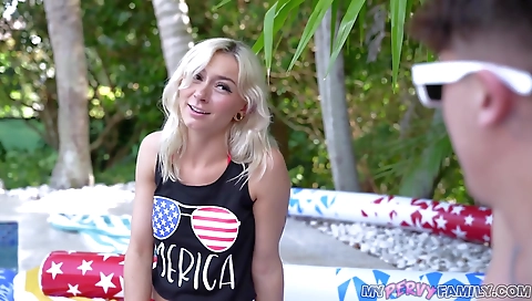 Sexy blonde's sexy sex with a toy