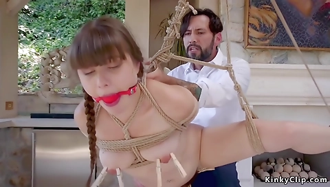 Sexy blonde slutty fucks her boyfriend