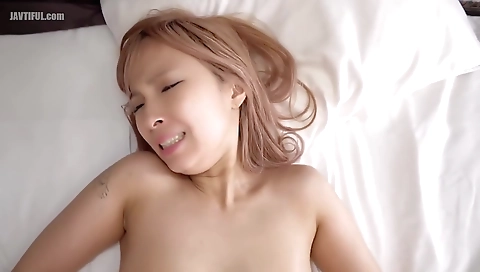 Hot asian model in bukkake