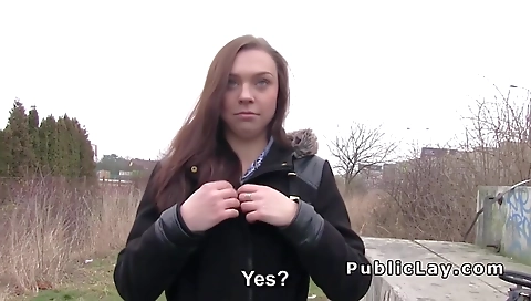 Blonde cutie with huge tits and sexy body