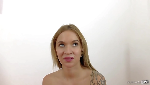 Cute brunette hair shows off her cute body