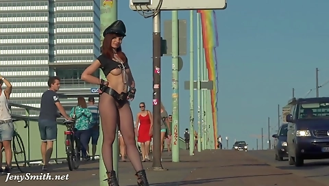 Horny brunette hair shows off her sexy lingerie